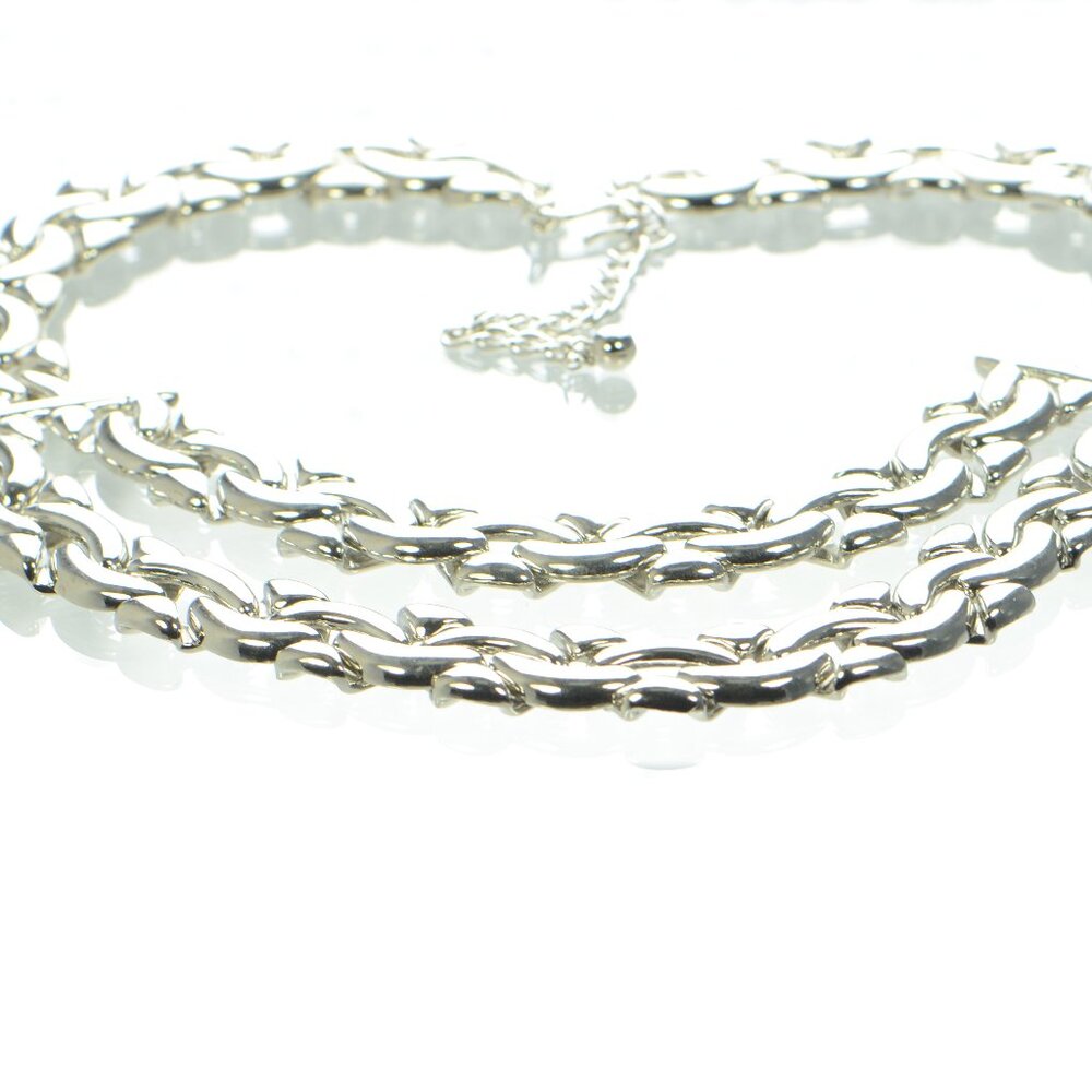 Kenneth Jay Lane Kjl Polished Silver Link Necklace - image 3